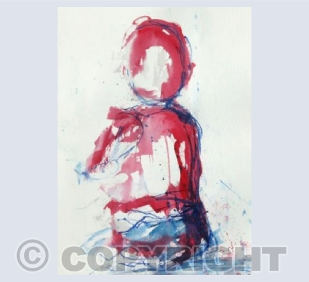 Baby in red and blue