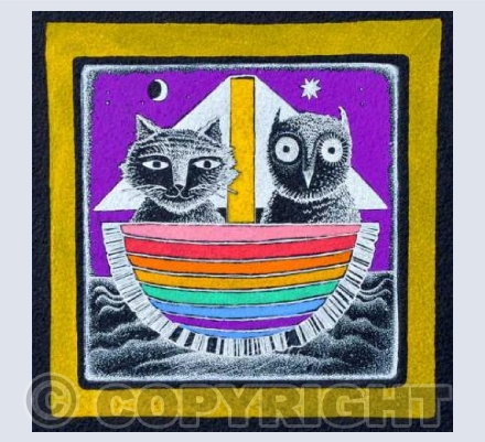 The Owl and the Pussycat rainbow-boat.