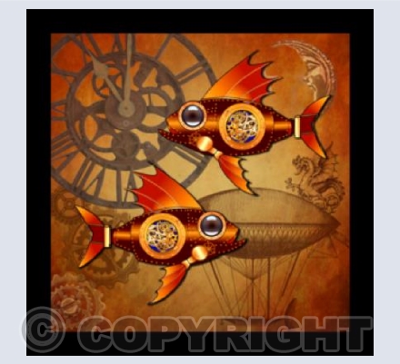 Steampunk Bronze Pisces