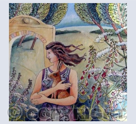 Girl with brown hare