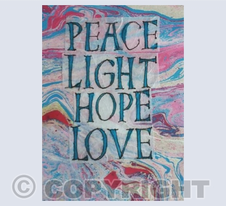Peace light hope love