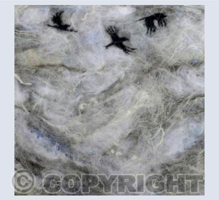 Scattered rooks against the pewter sky