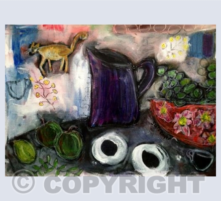 Purple jug and Charley