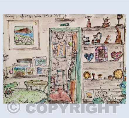 In the cafe, Morvah Schoolhouse