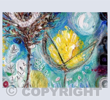 Midnight Song in May, moon and flowers