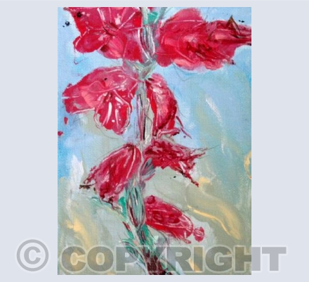 Gladioli in the Wind