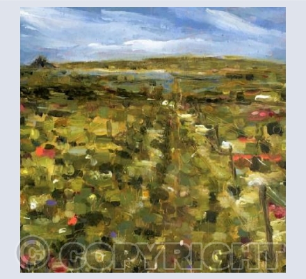 Across the fields to Mount's Bay, Perranuthnoe