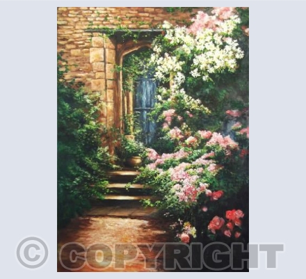 Medieval archway, Cotswolds gardens