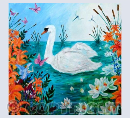 Swan On Pond