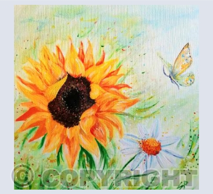 Sunflower and Butterfly