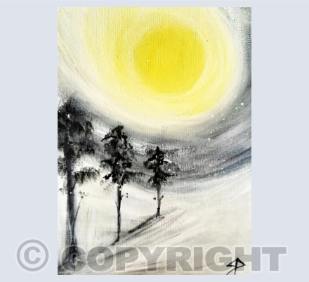 Yellow Moon Landscape