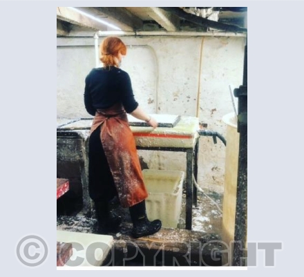 Zoe making paper 