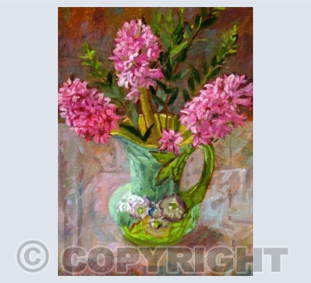 Hyacinths in Vintage Jug
