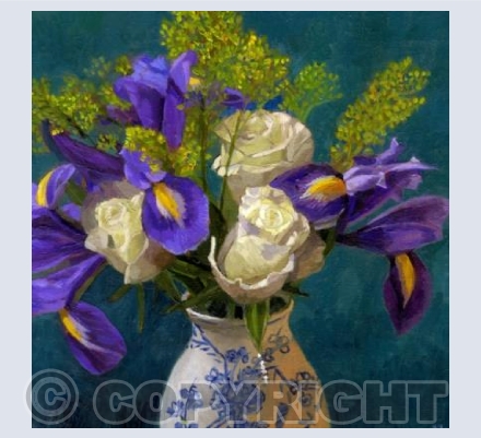 Iris and Roses