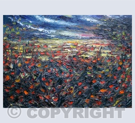 Storm, Poppies and Corn