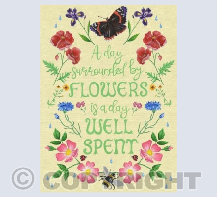 A day surrounded by flowers