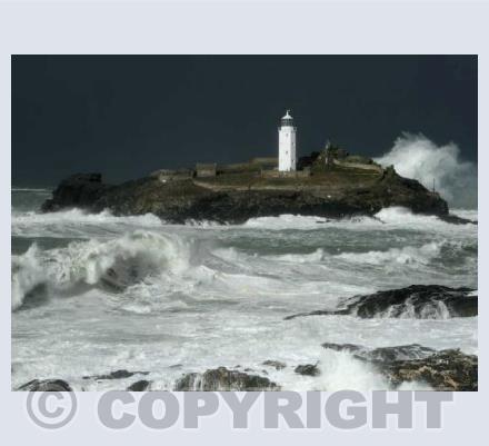 Godrevy Island in Storm