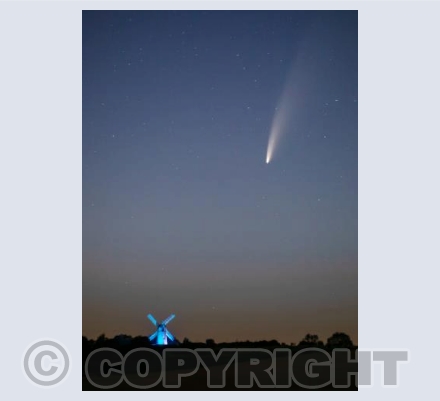 Comet Neowise over Wilton Windmill