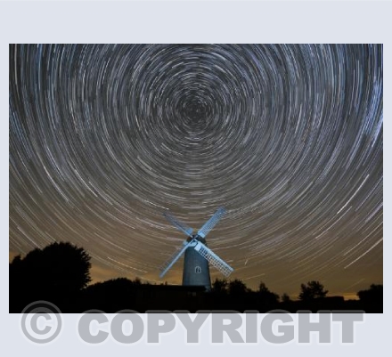 Star Trails over Wilton Windmill