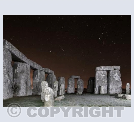 Geminid Meteor over Stonehenge