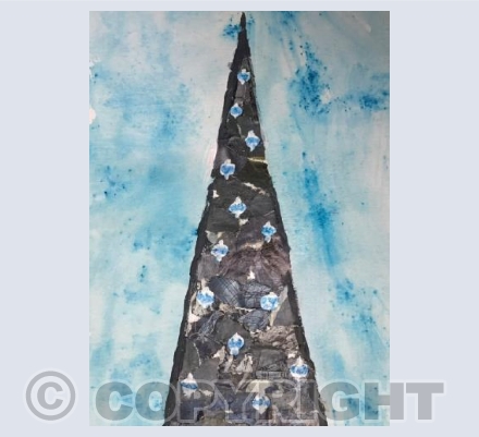 Christmas Tree in Greys