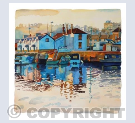 Hazy Sunset Bristol Harbour