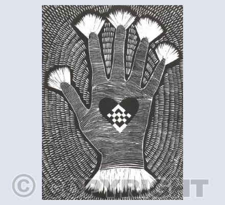 Heart In Hand (b&w)