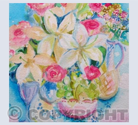 Lilies and Roses.