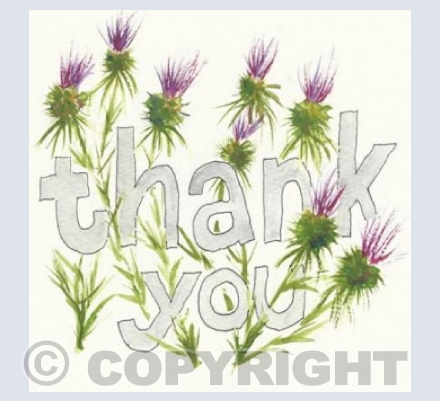 thank you with thistles