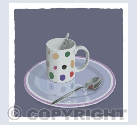 Colour spotted cup