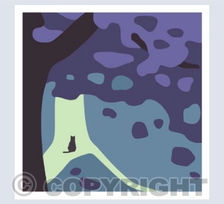 Black cat in the park