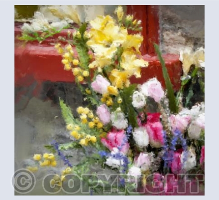 Flowers by a window