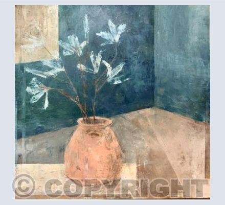 Pink Vase With Magnolia 