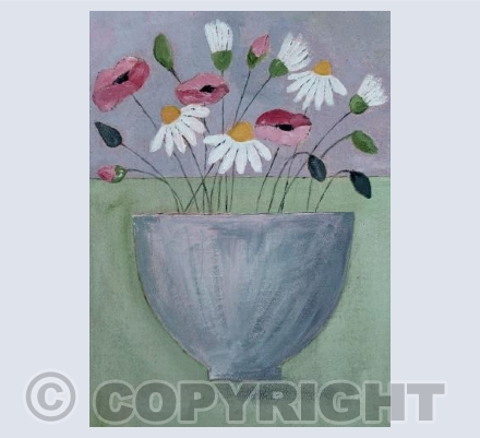 Poppies and daisies