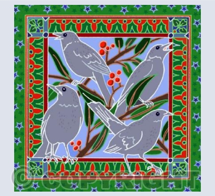 Four colly birds