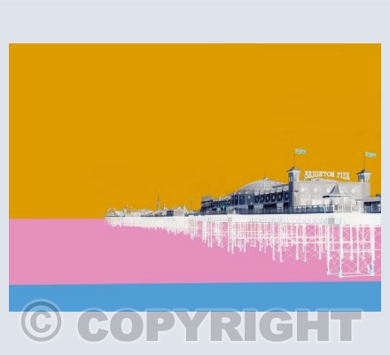 Brighton Pier Inverse Digital Painting