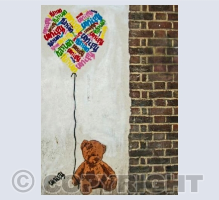Bear Balloon and wall