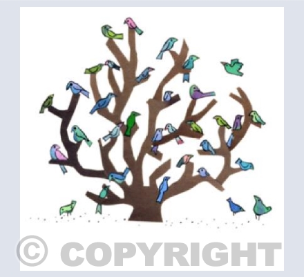 Birds in a bush 