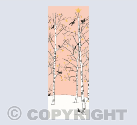 Winter Birches, golden star