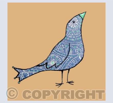 Blue Lacy Bird