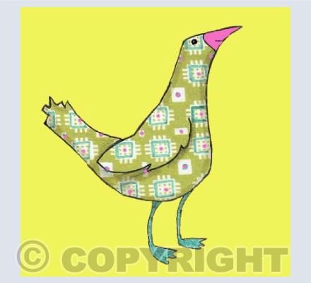 Amused Green Bird