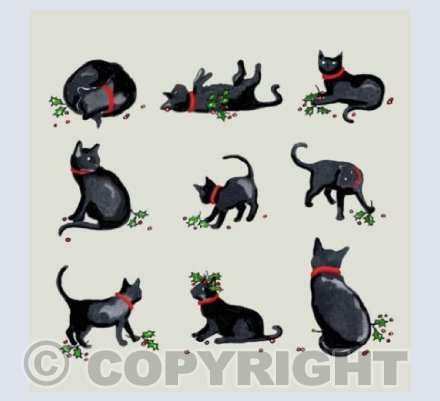 9 christmas cats
