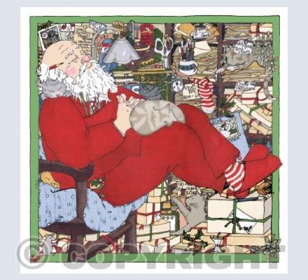 Snoozing Santa