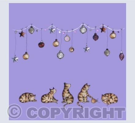 Tabby cat Christmas 