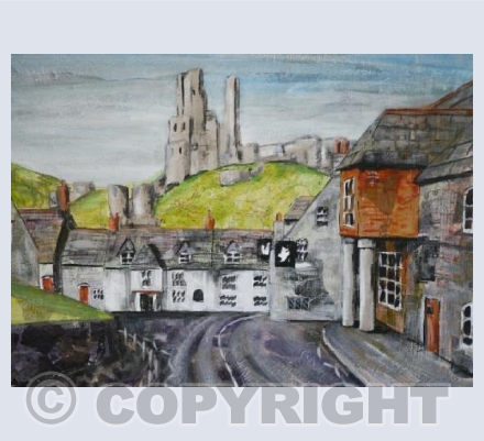 Corfe Castle in Collage