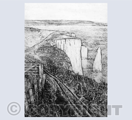 Collagraph Walk to Old Harry