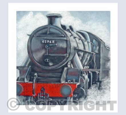Steam Train in Pastel