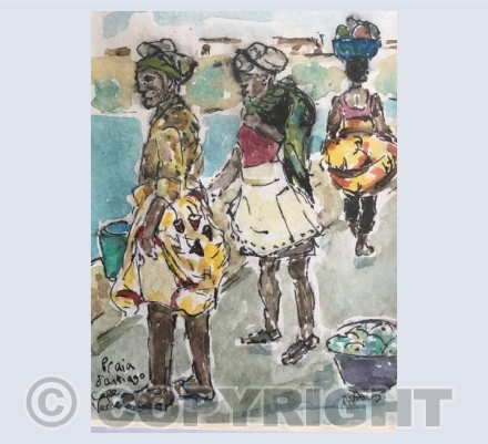 Women selling fish 