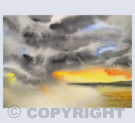 Sunset and sea