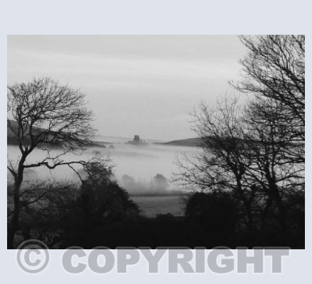 Corfe Castle Morning Mist